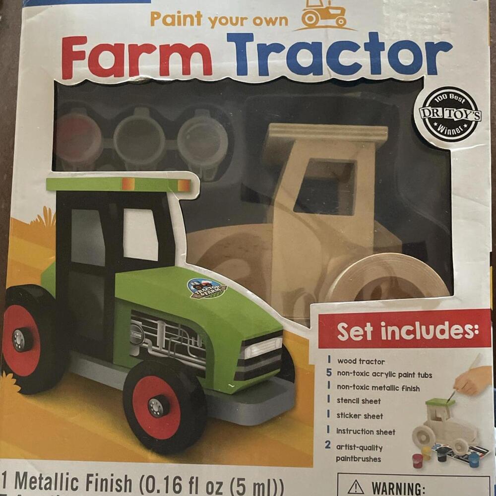 Master Pieces Works of Ahhh...Farm Tractor Wood Paint Kit- Paint Your Own-craft
